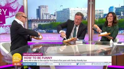 Piers gets pied