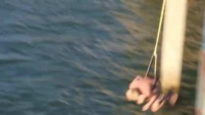 Don't be stupid using a normal rope to bungee jump off a bridge