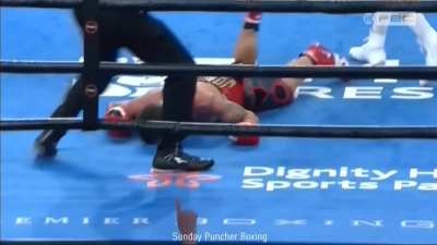 23-year-old prospect Michel Rivera KOs Jon Fernandez with a rocket right hand - with the win Rivera moves into Boxrec's top 10 at 135