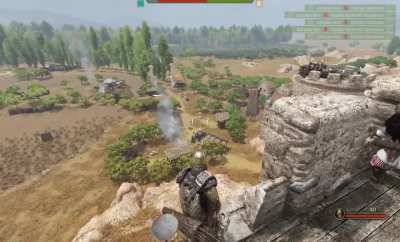The trebuchet is for destroying walls not making headshots! Trebuchet operator: Hold my grain