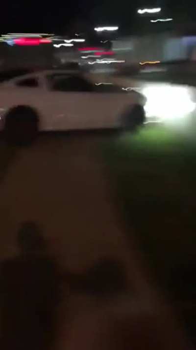 2 mustangs, 2 idiots in them