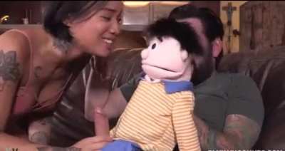Very realistic storyline in which she is not willing to give head to the puppeteer, but is willing to give head to the puppet.