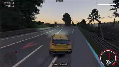 I tried the old speed glitch from FM7 in Motorsport and...