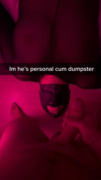 Im he’s personal cum dumpster that can be used whenever he like 🥰🤤 Full videos on my FREE Onlyfans, link in bio 🫣