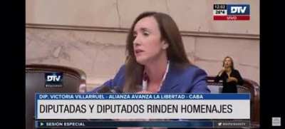La diputada Victoria Villarruel rinde homenaje en el Congreso a victimas del terrorismo en Argentina