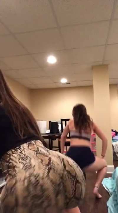 Can't get enough of these twin sisters' twerking