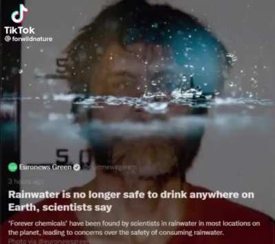 Rainwater isn't even safe to drink. I hate industrial society so much on god