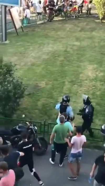 Lazy Police Officer gets his ass kicked