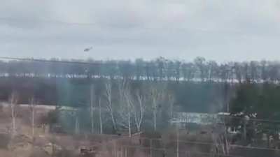 Huge Russian Air Assault ongoing just north of Kyiv (&iquest;Hostomel?).