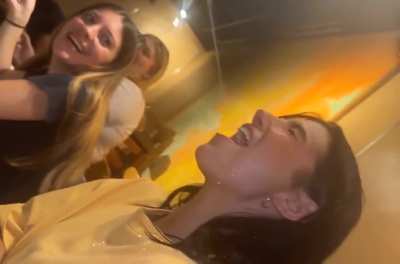 Charli getting sprayed&eth;&brvbar;