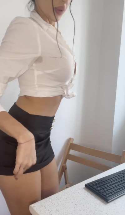This work attire hides a naughty side now