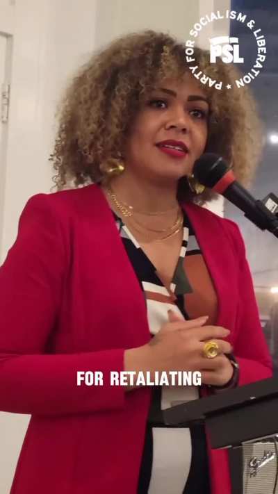 Claudia De la Cruz: &ldquo;No war on Iran!&rdquo; Iran responded to Israel&rsquo;s bombing of its embassy in Damascus, and Biden joined the Israeli regime in threatening war. The only thing that can guarantee peace is an end to the genocide in Gaza!