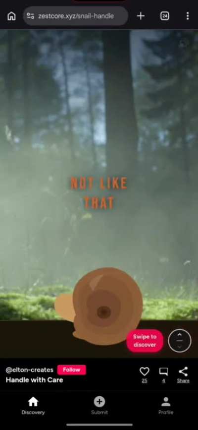 An interactive guide to pick up a snail