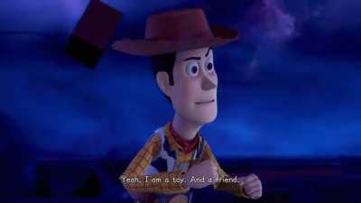 There's just something really surreal and hilarious about Woody saying this to an edy anime villain