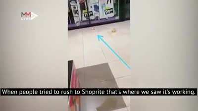SA Store Employees Pouring Vegetable Oil to Stop Looters
