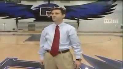 Reporter makes amazing half court shot