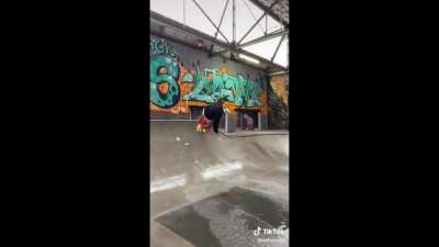 Surfing' in a skate park