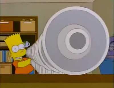 Bart Simpson Megaphone Test but it's Cruel Angel Thesis