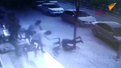 In Turkey, man accidentally saved a 2 year old baby falling down from second floor.