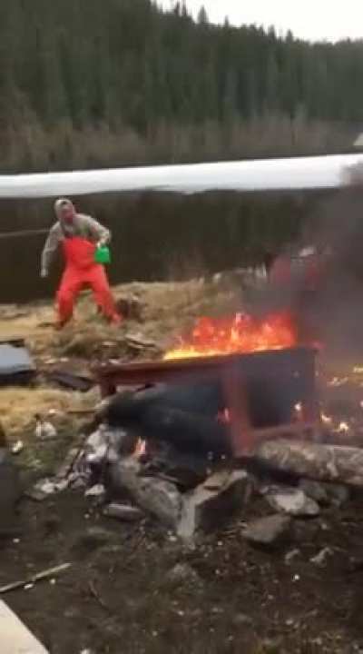 Fighting a fire