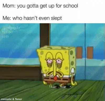 Funny of you to assume I&rsquo;ve slept mother