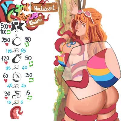 Nami x Octopus Strip Game (Houleleart)