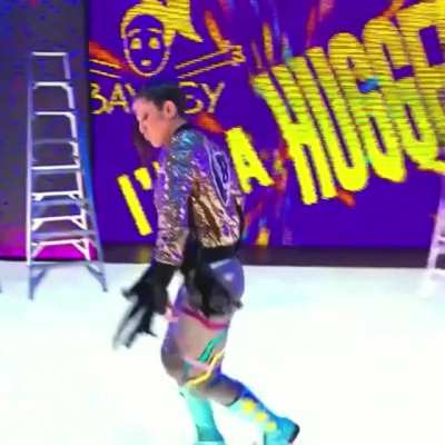 Those wild arrows on Bayley’s attire