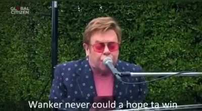 Elton John maybe had a few to many during 1st lockdown (subtitled)