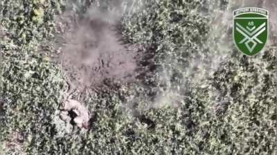 68th Jaeger Brigade drop VOGs and grenades on Russian infantry in the Pokrovsk direction