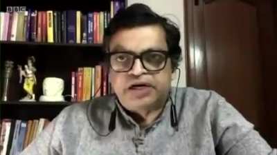 BBC grilling BJP spokesperson on censoring tweets criticizing the govt on covid.