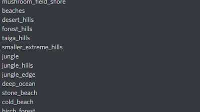 Oh you like Minecraft? Name every biome