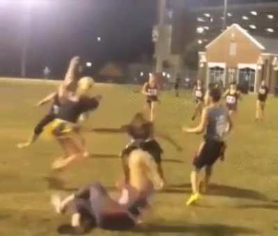 To catch her