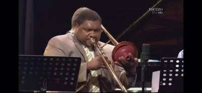 Wynton Marsalis&rsquo; Reaction to Wycliffe Gordon&rsquo;s incredible lick in his Sweet Louisiana solo is priceless. &ldquo;Huh&rdquo;