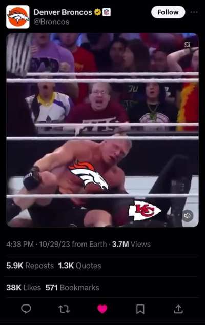 It&rsquo;s way better that the Broncos Twitter posted it