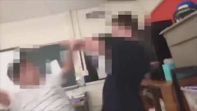 First rule of substitute teacher fight club: Don't film it.