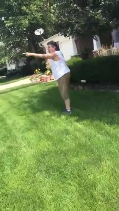 Crazy woman attacks neighbors with yard signs &amp;amp; threatens them