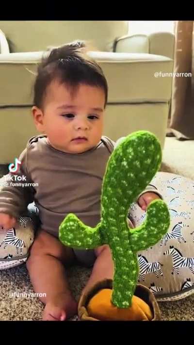 Emiliano didn't love the cactus!