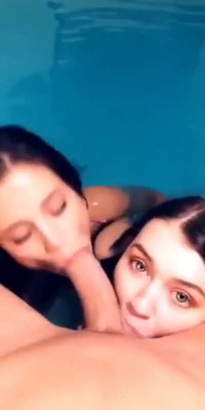 Pool blowjob