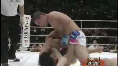 Mauricio &ldquo;Shogun&rdquo; Rua finishes Hiromitsu Kanehara with some brutal soccer kicks and stomps at PRIDE 29