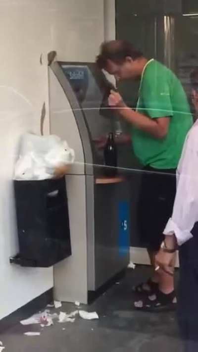 Accidental bottle flip causes chaos