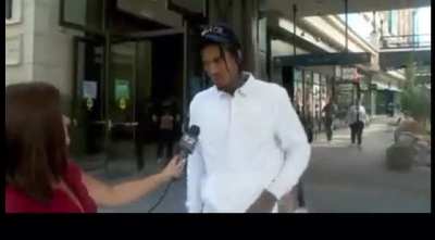 Reporter interviews people about the Utah Jazz and doesn&rsquo;t know she&rsquo;s talking to Jordan Clarkson who plays for the Jazz.