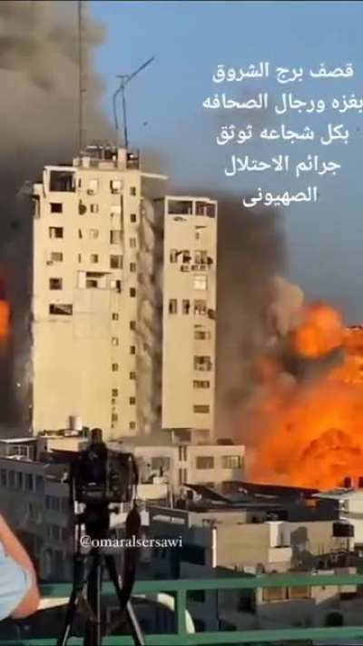 Precision guided bombs against a building
