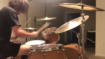 Fresh heads, kit tuned up, just felt like rockin!