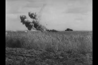 T-34/76 blown up for propaganda purposes