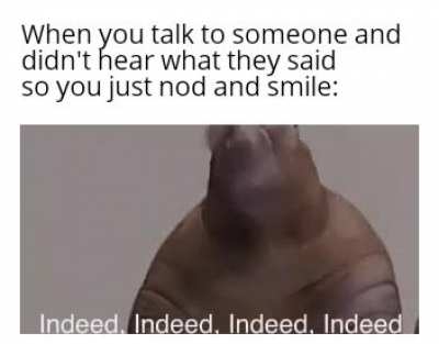 Just hope it wasn't a question