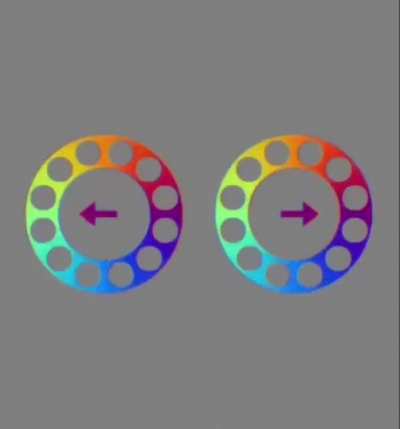 These circles are neither moving nor changing size or shape