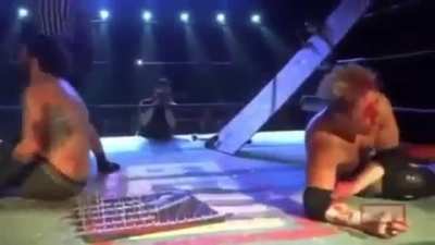 Scariest thing I&rsquo;ve seen in wrestling. Pigeon spikes!