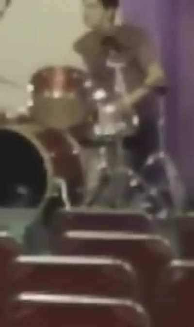 My friends drums go badum tish