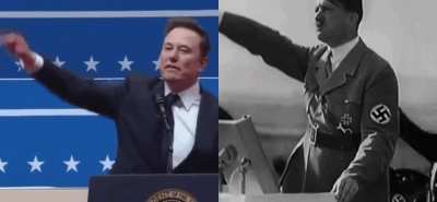 Elon Musk&rsquo;s Nazi salute side by side with Hitler&rsquo;s