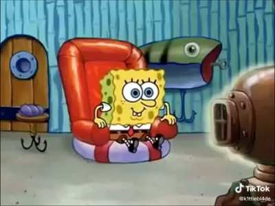 I wonder what sponge Bob is watching???